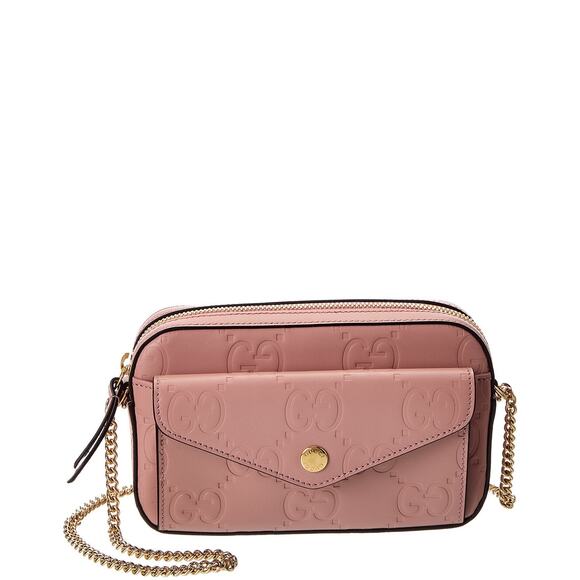 Gucci GG Super Mini Shoulder Bag Pink Leather with Chain Strap Brand BNIB - Picture 11 of 13